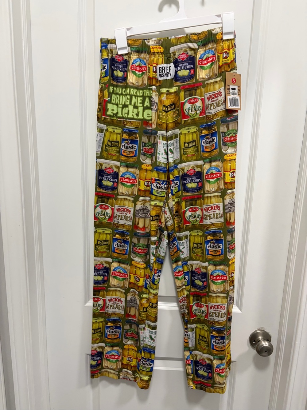 Brief Insanity Pickle Lounge Pajama Pants Size Small NWT